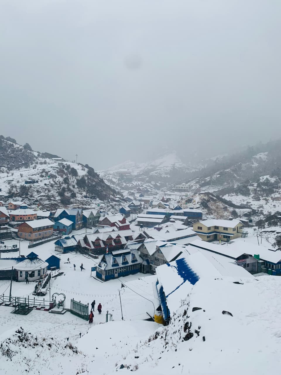 कालिञ्चोक र शैलुङमा बाक्लो हिमपात